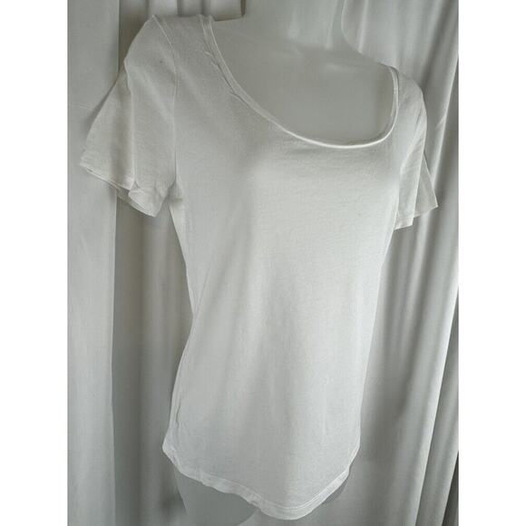 Ann Taylor LOFT Soft Short Sleeves T-Shirt, White, Sz: M, 56-21 - Picture 14 of 15